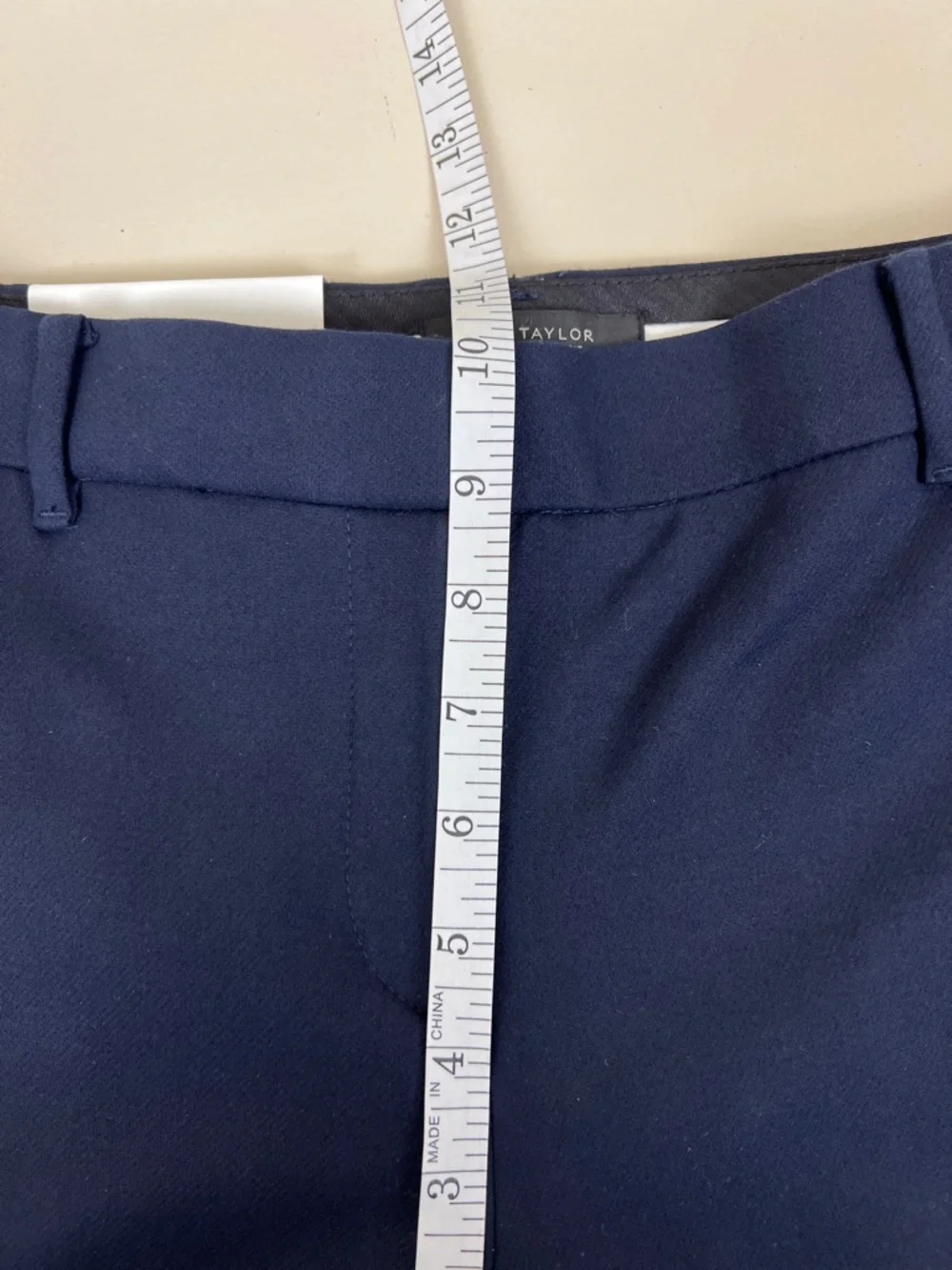New Ann Taylor Mid Rise Slim Leg The Ankle Navy Pants in Curvy Size 8P